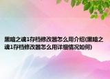黑暗之魂1存档修改器怎么用介绍(黑暗之魂1存档修改器怎么用详细情况如何)