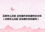花呗怎么还款 这些操作你知道吗安全吗（花呗怎么还款 这些操作你知道吗）