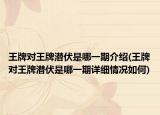 王牌对王牌潜伏是哪一期介绍(王牌对王牌潜伏是哪一期详细情况如何)
