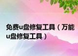 免费u盘修复工具（万能u盘修复工具）