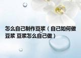 怎么自己制作豆浆（自己如何做豆浆 豆浆怎么自己做）