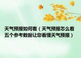 天气预报如何看（天气预报怎么看 五个参考数据让您看懂天气预报）