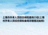 上海市外来人员综合保险查询介绍(上海市外来人员综合保险查询详细情况如何)