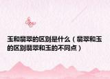 玉和翡翠的区别是什么（翡翠和玉的区别翡翠和玉的不同点）