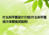 什么叫平面设计介绍(什么叫平面设计详细情况如何)