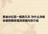 基金分红后一般跌几天 为什么净值会暴跌具体情况详细内容介绍