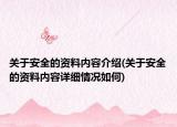 关于安全的资料内容介绍(关于安全的资料内容详细情况如何)