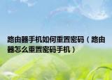 路由器手机如何重置密码（路由器怎么重置密码手机）