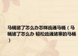 马桶堵了怎么办怎样疏通马桶（马桶堵了怎么办 轻松疏通堵塞的马桶）