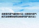 去除室内湿气最好的方法（去除室内湿气的方法有哪些如何去除室内湿气的方法）