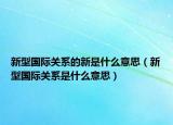 新型国际关系的新是什么意思（新型国际关系是什么意思）