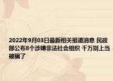 2022年9月03日最新相关报道消息 民政部公布8个涉嫌非法社会组织 千万别上当被骗了