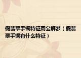 假翡翠手镯特征周公解梦（假翡翠手镯有什么特征）