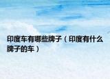 印度车有哪些牌子（印度有什么牌子的车）