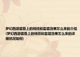 梦幻西游装备上的特技和套装效果怎么来的介绍(梦幻西游装备上的特技和套装效果怎么来的详细情况如何)