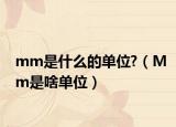 mm是什么的单位?（Mm是啥单位）