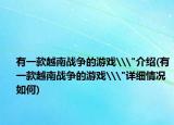 有一款越南战争的游戏\