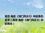 高菲 电影《澳门风云3》中的角色名字（高菲 电影《澳门风云3》中的角色）