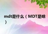 mdt是什么（MDT是啥）
