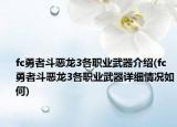 fc勇者斗恶龙3各职业武器介绍(fc勇者斗恶龙3各职业武器详细情况如何)