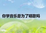 你学音乐是为了唱歌吗