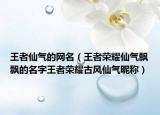 王者仙气的网名（王者荣耀仙气飘飘的名字王者荣耀古风仙气昵称）