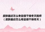 皮肤最近怎么老是很干燥冬天就痒（皮肤最近怎么老是很干燥冬天）