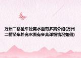 万州二桥坠车处离水面有多高介绍(万州二桥坠车处离水面有多高详细情况如何)