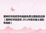 爱啊哎呀我愿意电视剧免费完整版西瓜网（爱啊哎呀我愿意 2012年陈怡蓉主演的电视剧）