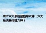 煤矿六大系统是指哪六种（六大系统是指哪六种）