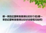 哪一家的启蒙教育做得比较好介绍(哪一家的启蒙教育做得比较好详细情况如何)
