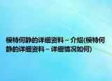 模特何静的详细资料～介绍(模特何静的详细资料～详细情况如何)