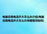 电脑音箱电流声大怎么办介绍(电脑音箱电流声大怎么办详细情况如何)