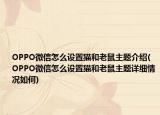 OPPO微信怎么设置猫和老鼠主题介绍(OPPO微信怎么设置猫和老鼠主题详细情况如何)