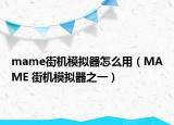mame街机模拟器怎么用（MAME 街机模拟器之一）