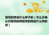 翡翠的棉是什么样子的（怎么正确认识翡翠的棉翡翠的棉是什么样的好）