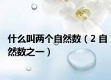 什么叫两个自然数（2 自然数之一）