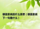 银装素裹的什么意思（银装素裹下一句是什么）