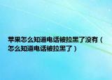 苹果怎么知道电话被拉黑了没有（怎么知道电话被拉黑了）