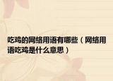 吃鸡的网络用语有哪些（网络用语吃鸡是什么意思）