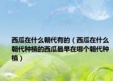 西瓜在什么朝代有的（西瓜在什么朝代种植的西瓜最早在哪个朝代种植）