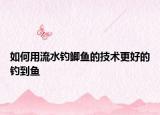 如何用流水钓鲫鱼的技术更好的钓到鱼