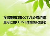 在哪里可以看CCTV3介绍(在哪里可以看CCTV3详细情况如何)