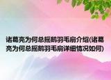 诸葛亮为何总摇鹅羽毛扇介绍(诸葛亮为何总摇鹅羽毛扇详细情况如何)