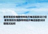 羞答答的玫瑰静悄悄地开粤语版歌词介绍 羞答答的玫瑰静悄悄地开粤语版歌词详细情况如何