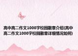 高中高二作文1000字校园散章介绍(高中高二作文1000字校园散章详细情况如何)
