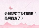 是啊我变了类似歌曲（是啊我变了）