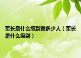 军长是什么级别管多少人（军长是什么级别）