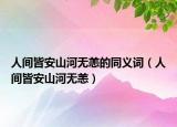 人间皆安山河无恙的同义词（人间皆安山河无恙）