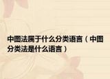 中图法属于什么分类语言（中图分类法是什么语言）